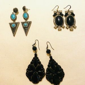 Lot of black costume jewelry